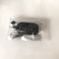 Hot sale Semi-Frosted simple black logo print Zipper packaging bag Headset Makeup brush PVC clear bag